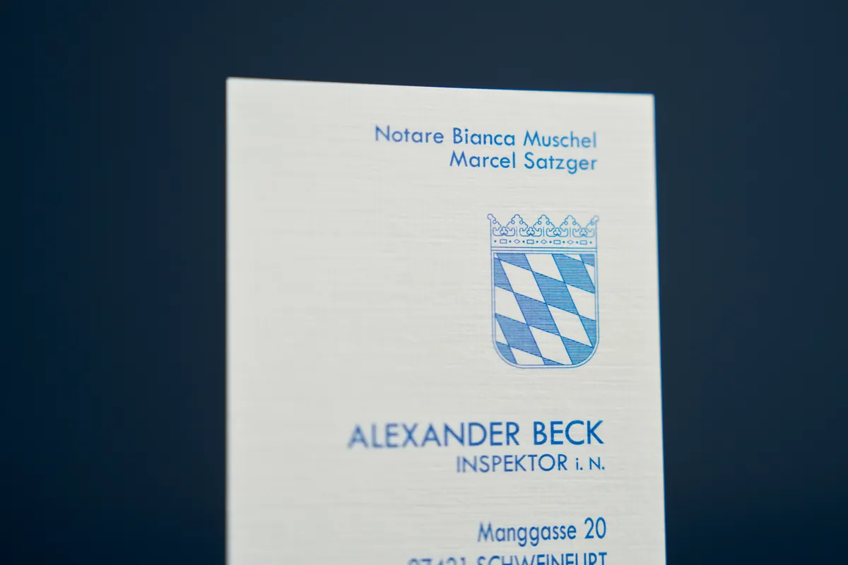 Notarvisitenkarten: Klassisch schön – Ansicht 2